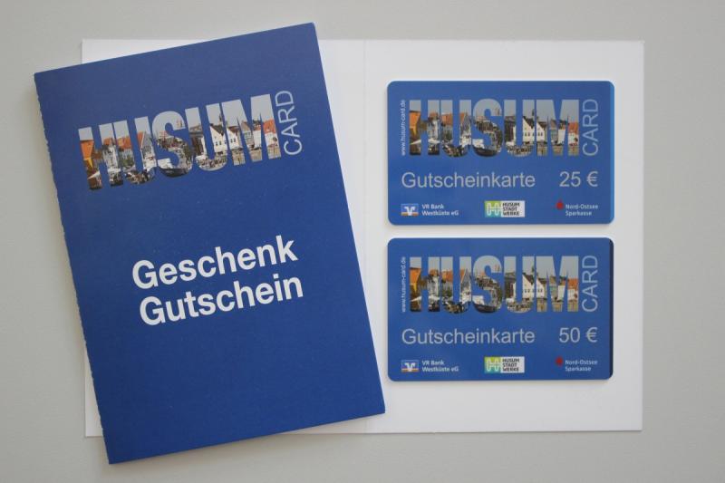 Husum Card - Einkaufs-Gutschein - im Wert von 25 € und 50 € | © Tourismus und Stadtmarketing Husum GmbH